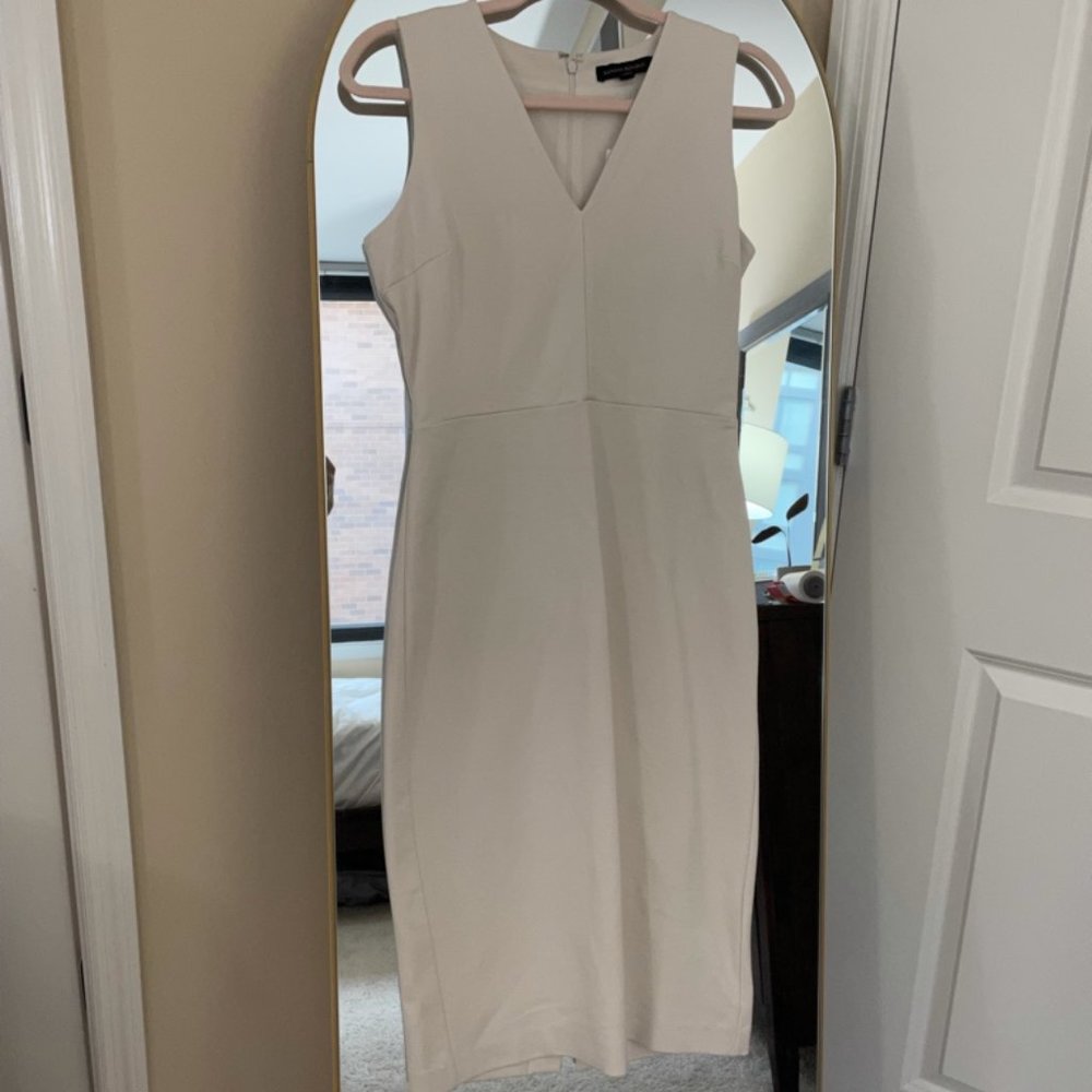 NWT Cream Banana Republic V-Neck Sheath/Pencil Dress